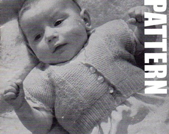 Baby Cardigan, Vintage Knitting Pattern, Sleeveless Cardigan, Knitted Cardigan, PDF Instant Download
