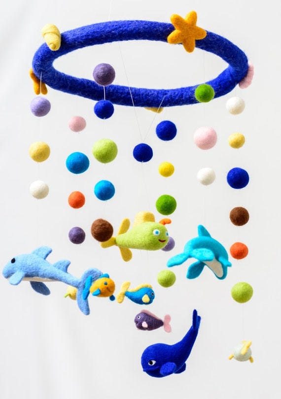 Baby Mobile Baby Meer Mobil Gefilzte Baby Mobile Filz Baby