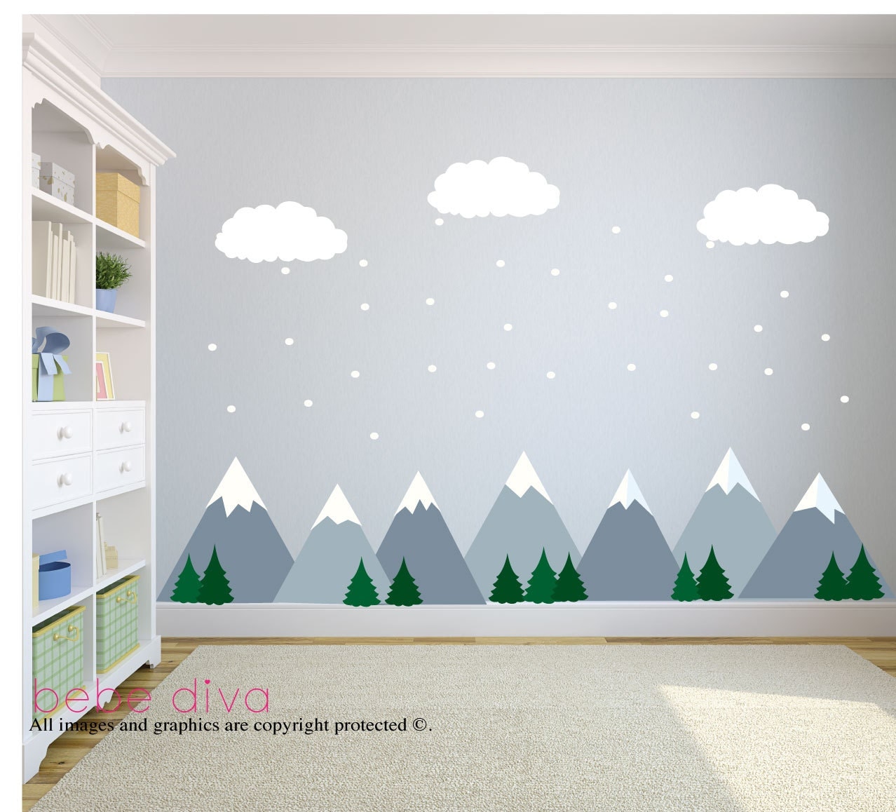 Mountain Wall Decals Wall Decals Nursery Baby Wall Decal