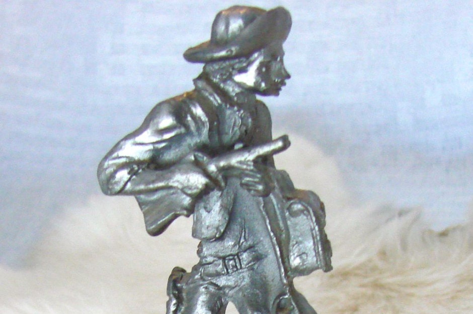 Pony Express Pewter Sculpture Pewter Cowboy Statue Western