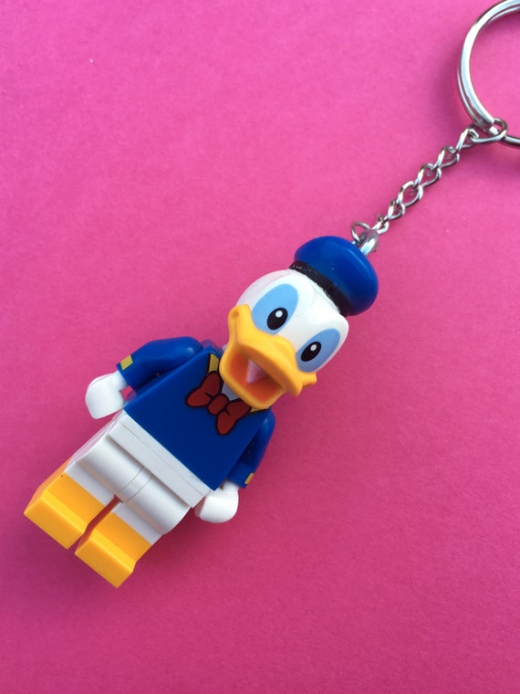Donald Duck Minifigure Keychain...Handmade using LEGO® parts