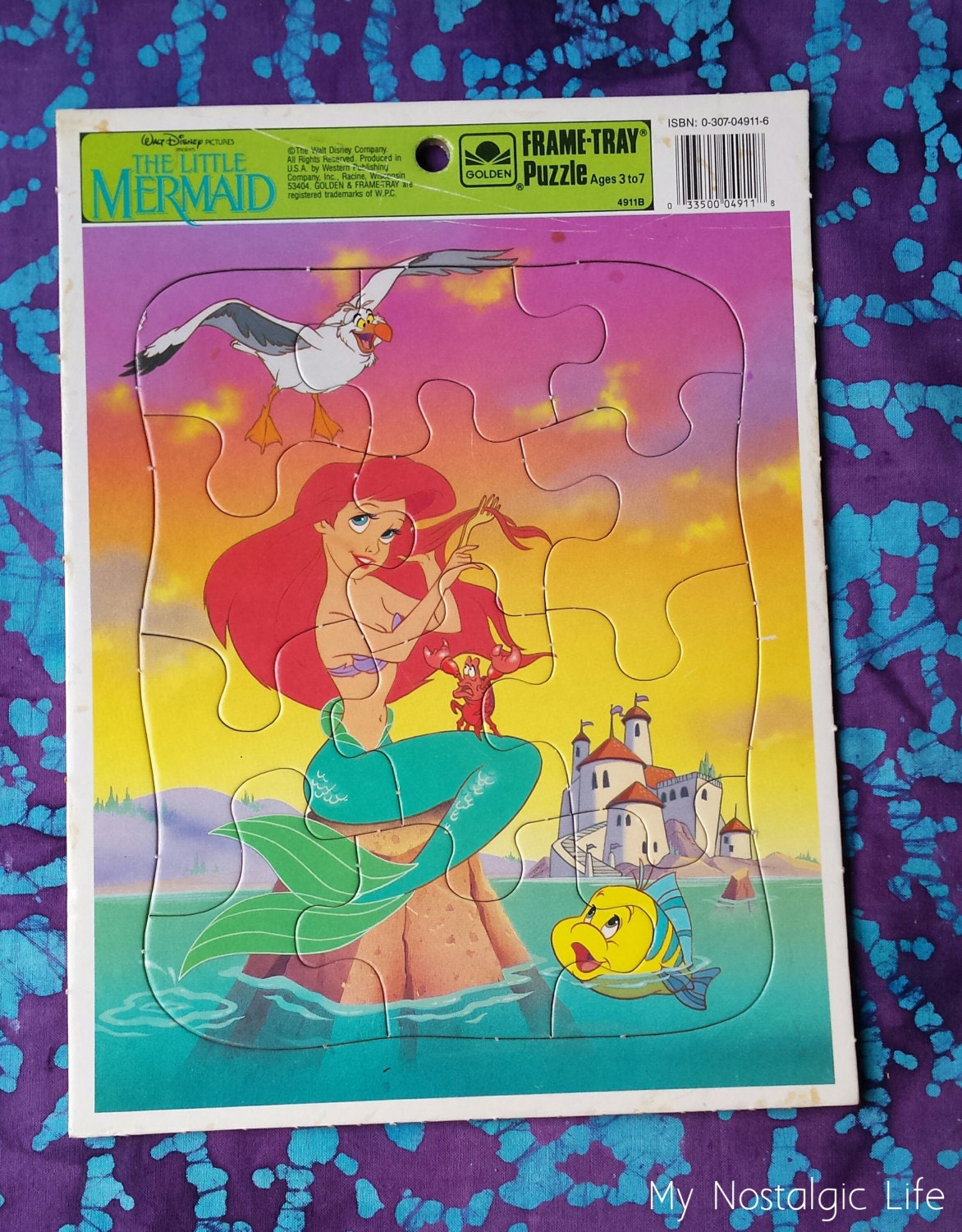 Vintage The Little Mermaid Toddler Puzzle by MyNostalgicLife