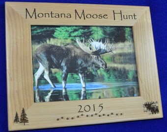 Hunting ~ Moose Hunting ~ Hunting Frame ~ Hunting Gift ~ Gift For Hunter ~ Hunting Picture Frame ~ Moose Hunter Gift ~ Gift For Hunting ~