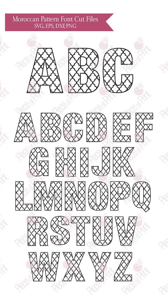 Download Quatrefoil font svg dxf eps png cut files by pieceofprint ...