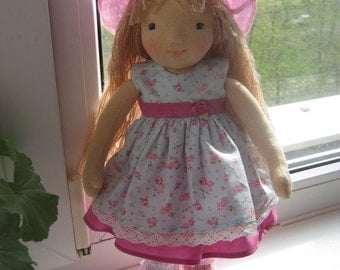 Waldorf doll 15", waldorf fabric doll, steiner doll, cloth doll, gift for girl, organic doll, waldorf toy
