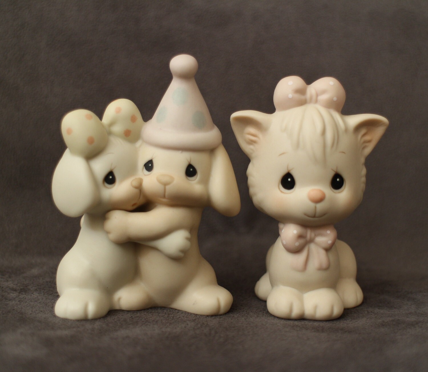 Set of 2 Enesco Figurines Vintage 1990 Samuel Butcher