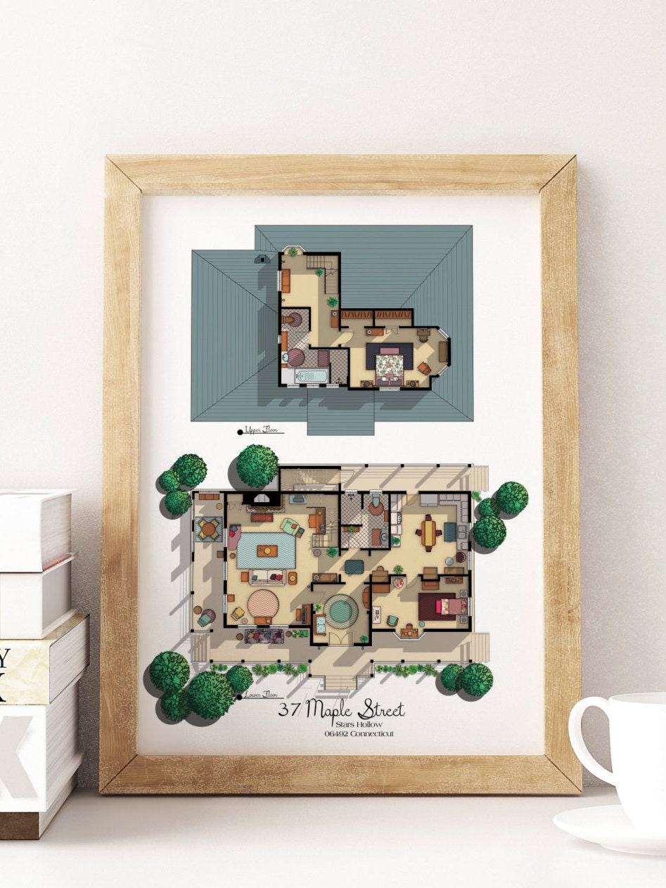 NEW Gilmore Girls House Floor Plan Lorelai and Rory's