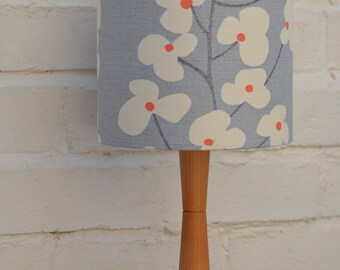 Grey lampshade, retro lamp, lighting, blue lamp shade, lampshade, blue lighting, table lamp, floor lamp, retro home, lampshade, drum lamps