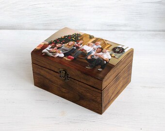 Custom Photo Keepsake Box,Personalized Wedding Box,Personalized Photo Box, Gift Box, Picture Box,Custom Family Box,Mother's Day,Pets Box