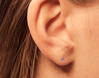 Tiny Silver Stud Earrings, Tiny Studs, Silver Flower Earrings, Silver Stud Earrings, Flower Earrings, Tiny Earrings, Tiny Silver Earrings
