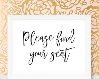 Find your seat | Etsy