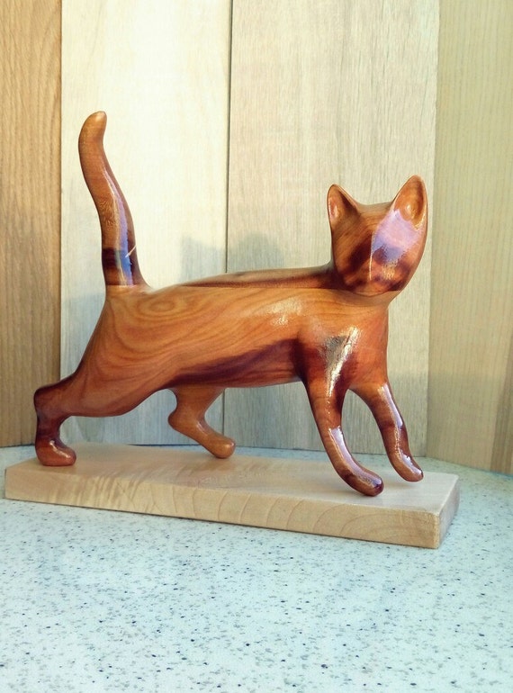 olive wood cat toys