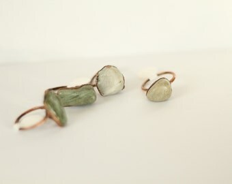 River Rock Rings - Stone Rings - Electroformed Stone Rings
