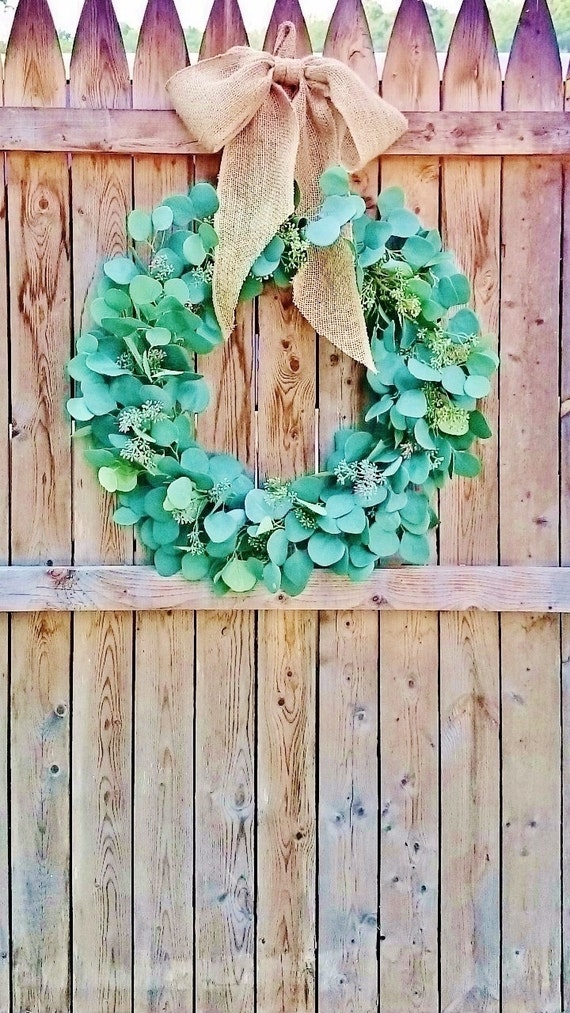 XL Eucalyptus Front Door Wreath by Sweet by SweetLilysGarden