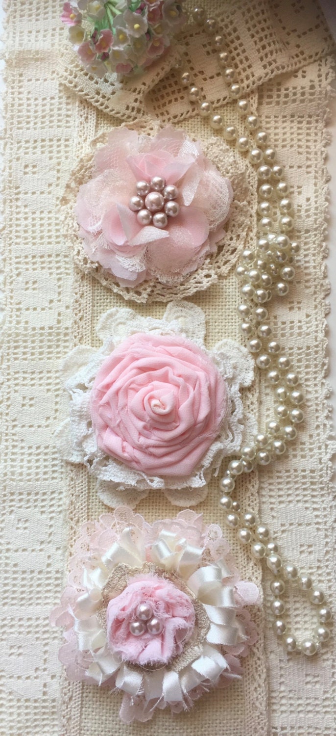 shabby chic fabric flower wedding decor wedding shabby chic fabric flower wedding decor wedding