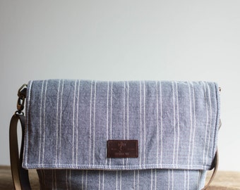 Crossbody Bag, Womens Messenger Bag, Crossbody Purse, Crossbody Minimalist, Handmade, Leather, blue