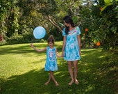 Mother Daughter Dresses - Hand Painted Sun Dress - Mothers day dresses - Matching Dresses - Plus Size Dress - cotton cover up - hawaii Mother Daughter Dresses - Hand Painted Sun Dress - Mothers day dresses - Matching Dresses - Plus Size Dress - cotton cover up - hawaii