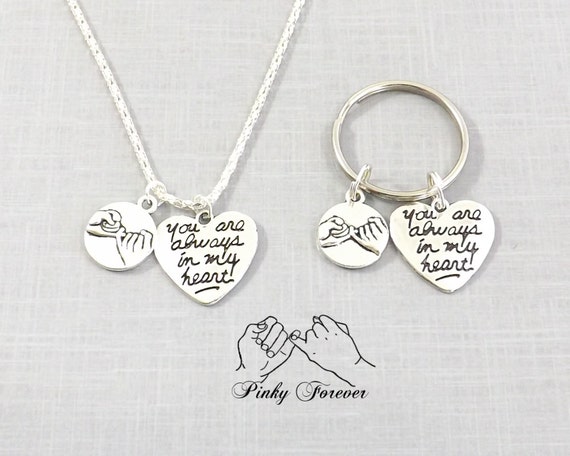 quotes couple keychain Boyfriend Keychain Girlfriend or His Hers Set Couple Necklace