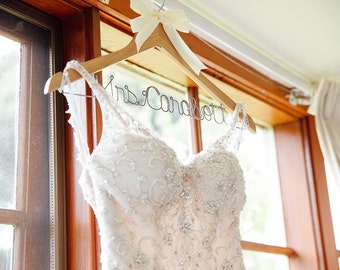 Wedding hanger, bride hanger, wedding dress hanger, bridal hanger, bride, dress hanger, personalized hanger, wedding hangers, mrs hanger