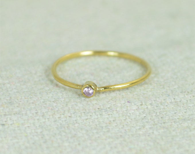 Tiny Pink Tourmaline Ring, Gold Filled Tourmaline Ring, Pink Tourmaline Stacking Ring, Pink Mother Ring, October Birthstone, Tourmaline Ring