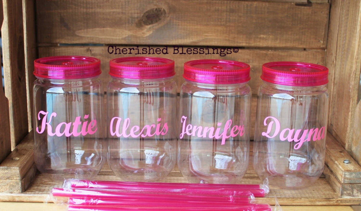 Personalized Mason Jars Personalized Plastic Mason Jars 1