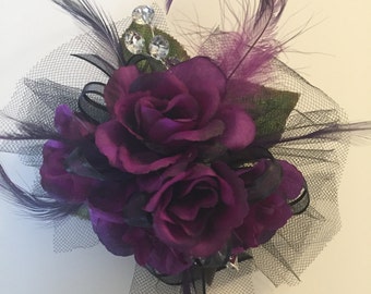 Purple corsage | Etsy