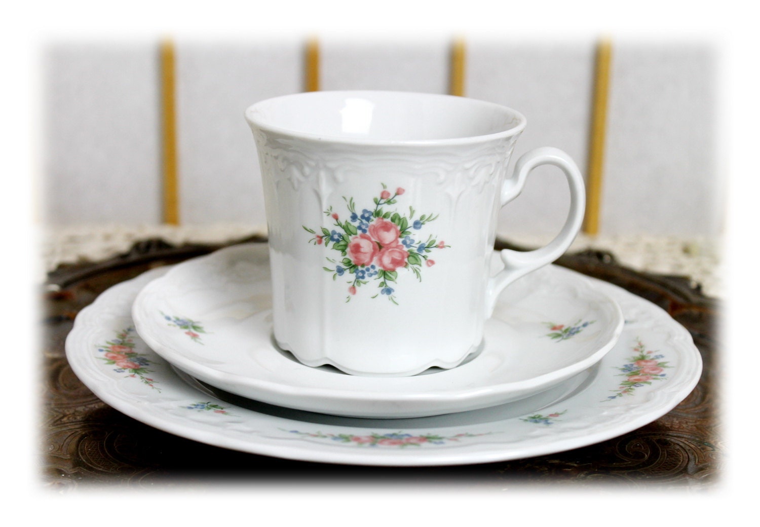 Vintage Tea Cup and Saucer German Teacup by AntiqueBoutiqueIdeas