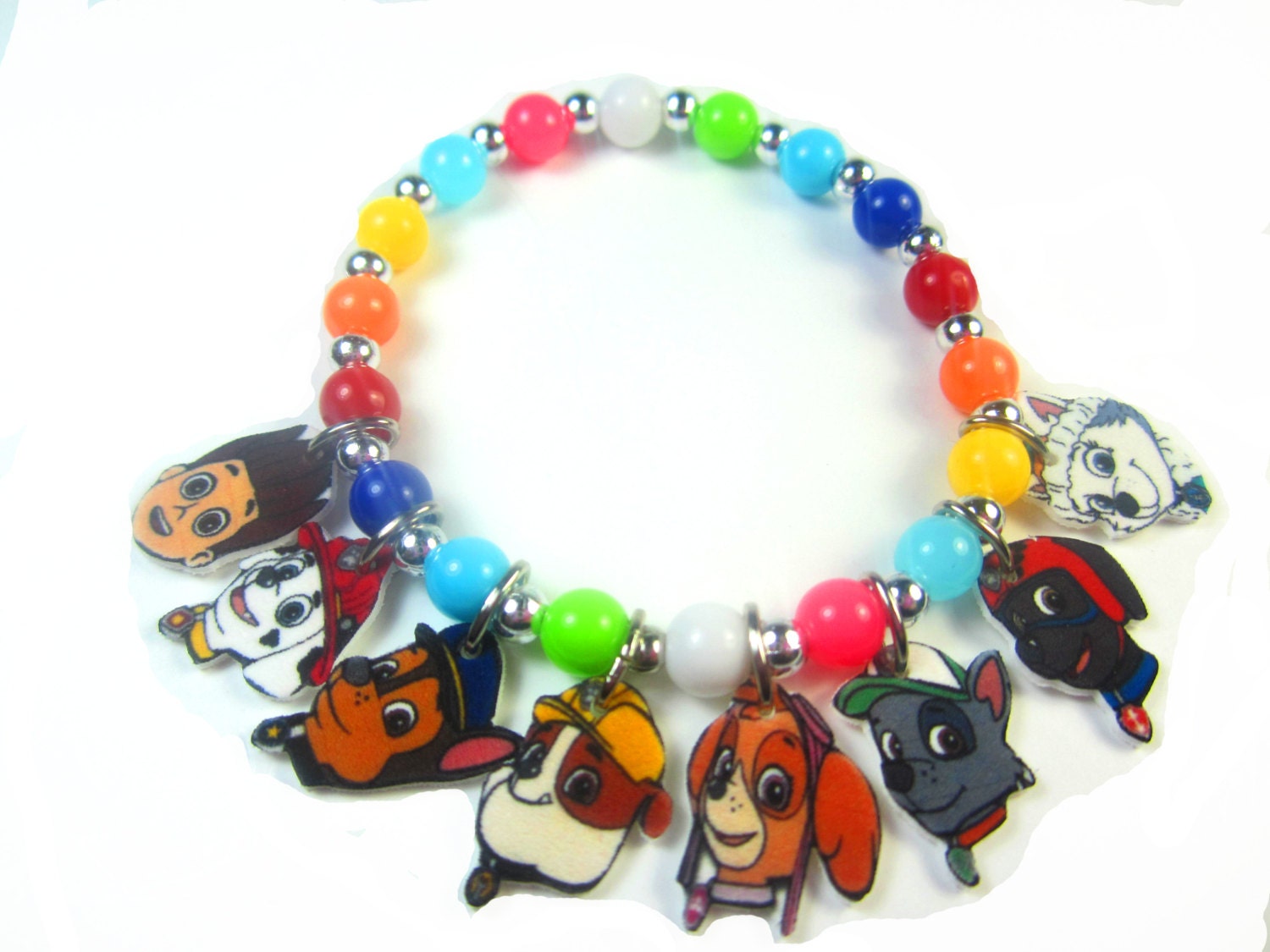 Paw Patrol Charm Bracelet Paw Patrol Jewelry Paw by ChildishAntics