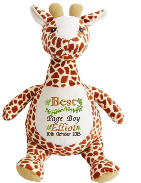 personalised giraffe teddy