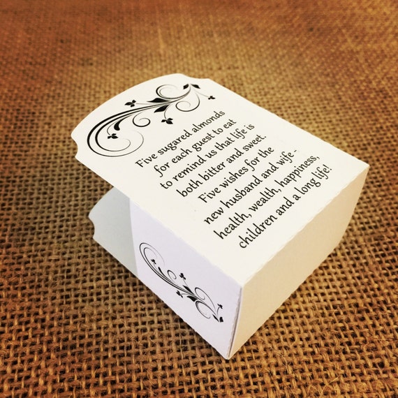 Jordan Almond Favor Boxes Personalized Custom by Kraftcuts on Etsy