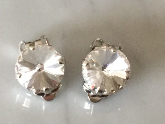 Swarovski Clear Crystal Clip On Earrings