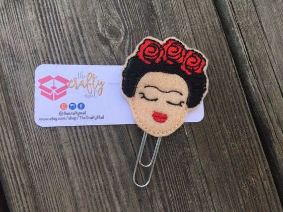 Frida Kahlo Planner Clip/Paper Clip/Bookmark/Artist Planner Clip/Mexican Planner Clip