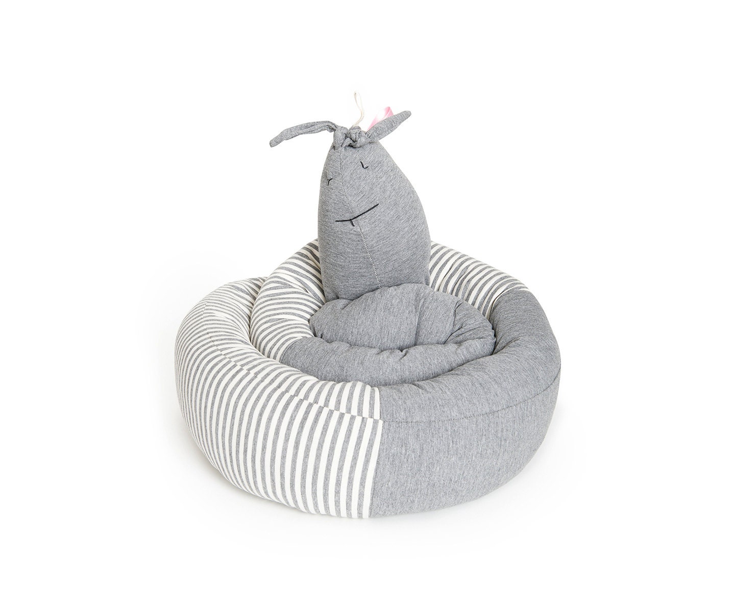 Snaily Bailey Spiral pillow for baby crib grey CRIB BUMPER