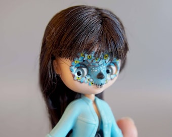 Custom Blythe Dolls For Sale by OOAK Forget ne not Calavera - Blyhe - Petite Blythe - by Blythe Fairy Tales