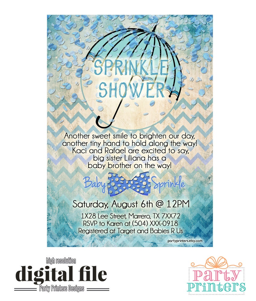 baby sprinkle invitation baby boy sprinkle by partyprinters