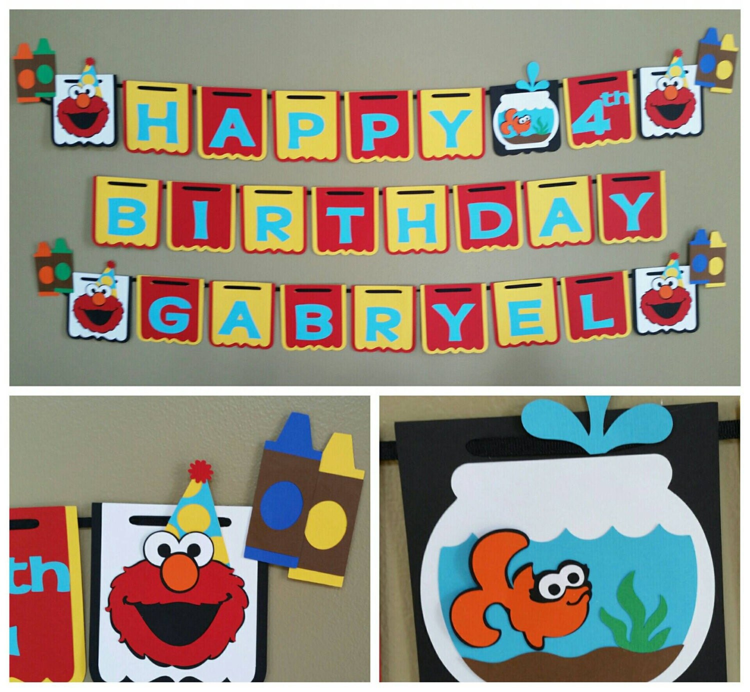Elmo Banner Elmo Birthday Banner