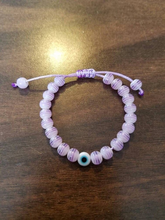 Baby's Evil Eye Bracelet Purple Evil Eye Bracelet Baby