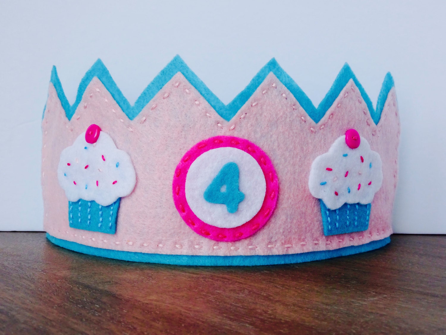 Felt Birthday Crown Cupcake Crown Felt Cupcake Crown