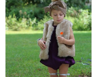 Luxurious, Soft Faux Fox Fur Baby Vest - Fully Lined
