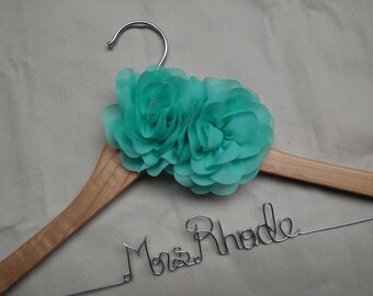 sale Flower hanger Personalized Wedding Hanger, bridesmaid gifts, name hanger, brides hanger bride gift,bride hanger for wedding dress