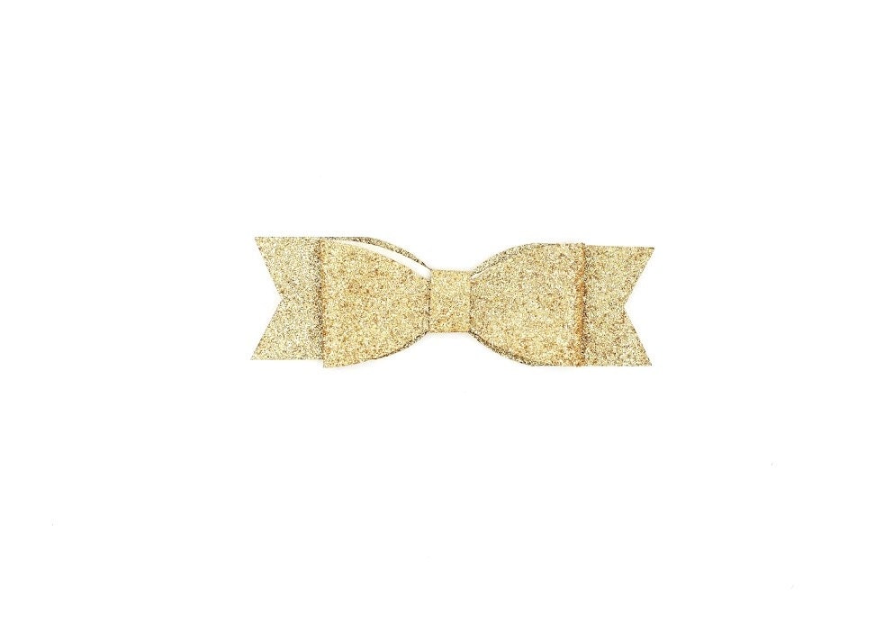 Gold glitter bow hair bow gold bow gold sparkle hair clip