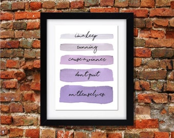 Keep Running - Freedom - Beyonce Print