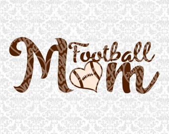 Mom Sports Pack / Basketball / Volleyball / Football / Baseball Heart SVG STUDIO Ai EPS instant download commercial cutting file silhouette