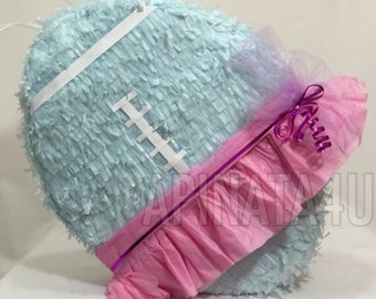 Gender Reveal Football & Tutu Pull Strings or Traditional Pinata