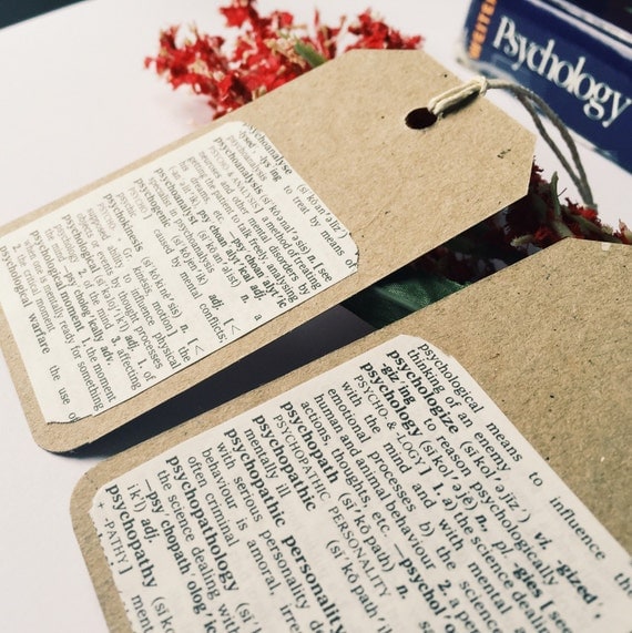 Items similar to Psychology definition bookmarks/ upcycled dictionary