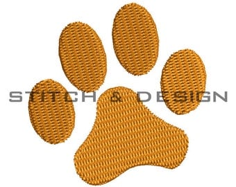 Tiger Paw Embroidery Design - Machine Embroidery Tiger Paw Print