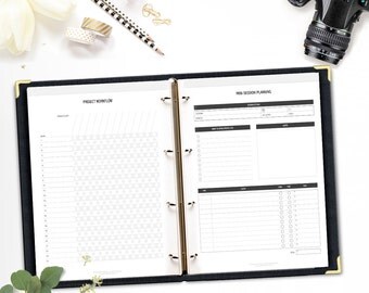 Printable Photographer's Planner • Photography Business Workbook • Photography Session Planner