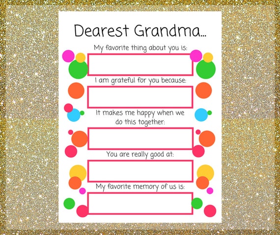 Mother's Day Gift For Grandma - Mother's Day Printable - Mother's Day Print - Grandma Gift - Gift For Grandma - Printable Grandma Gift