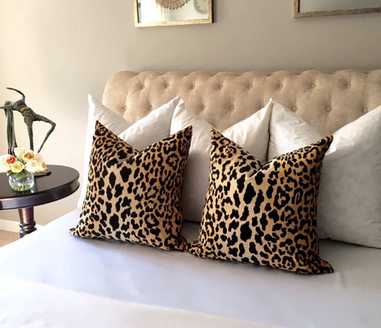 Throw Pillow Covers Velvet Pillow Leopard Pillow cover