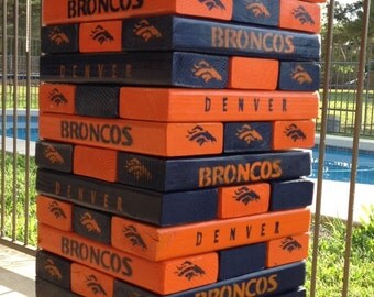Broncos Giant Jenga-like Game
